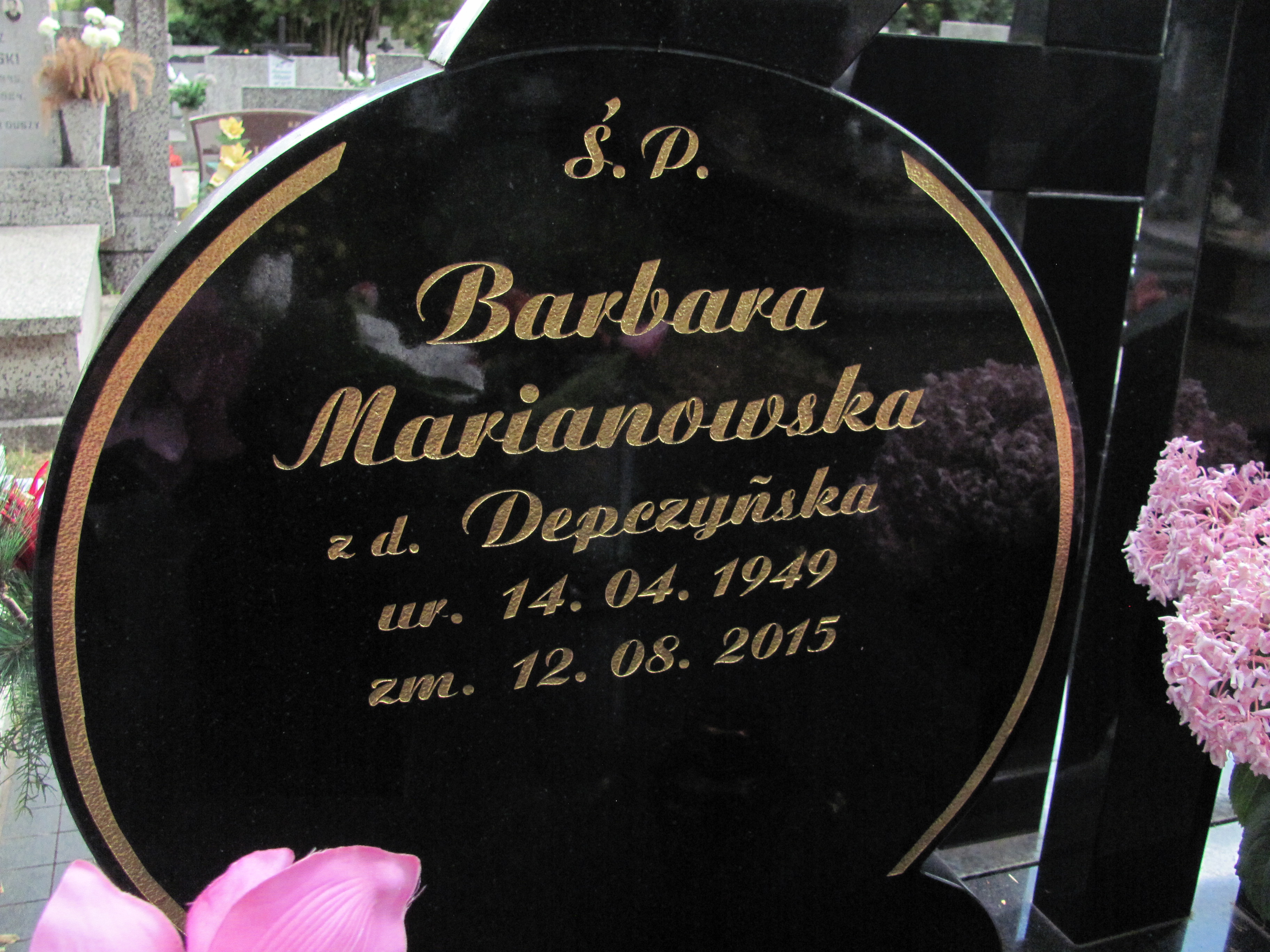 Barbara Marianowska 1949 Pabianice - Grobonet - Wyszukiwarka osób pochowanych