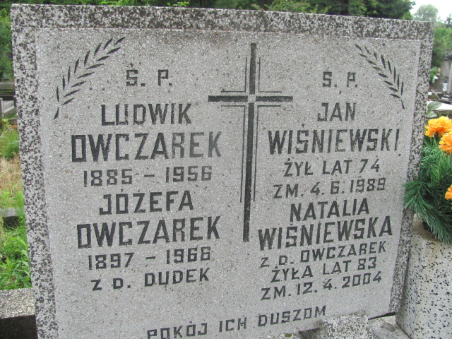 Józefa Owczarek 1897 Pabianice - Grobonet - Wyszukiwarka osób pochowanych