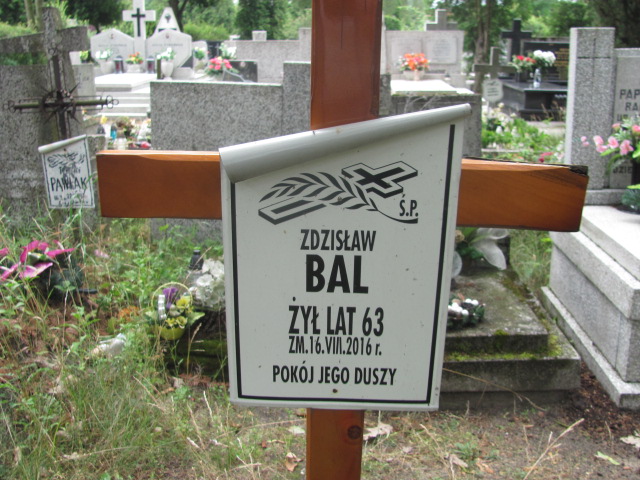 Zdzisław Bal 1953 Pabianice - Grobonet - Wyszukiwarka osób pochowanych