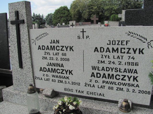 Władysława Adamczyk Pabianice - Grobonet - Wyszukiwarka osób pochowanych