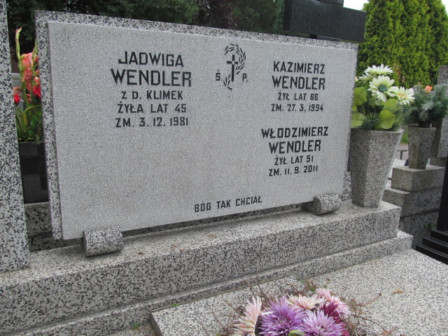 Włodzimierz Wendler Pabianice - Grobonet - Wyszukiwarka osób pochowanych