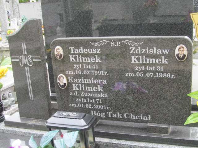 Tadeusz Klimek 1950 Pabianice - Grobonet - Wyszukiwarka osób pochowanych