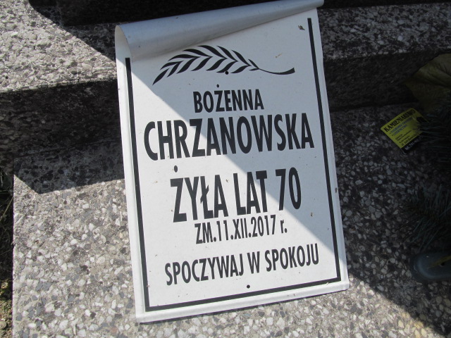 Alfreda Chrzanowska 1926 Pabianice - Grobonet - Wyszukiwarka osób pochowanych