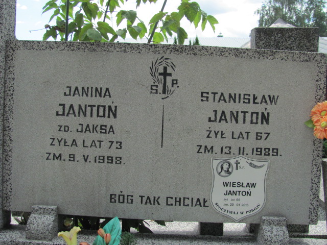 Grób Janina Jantoń