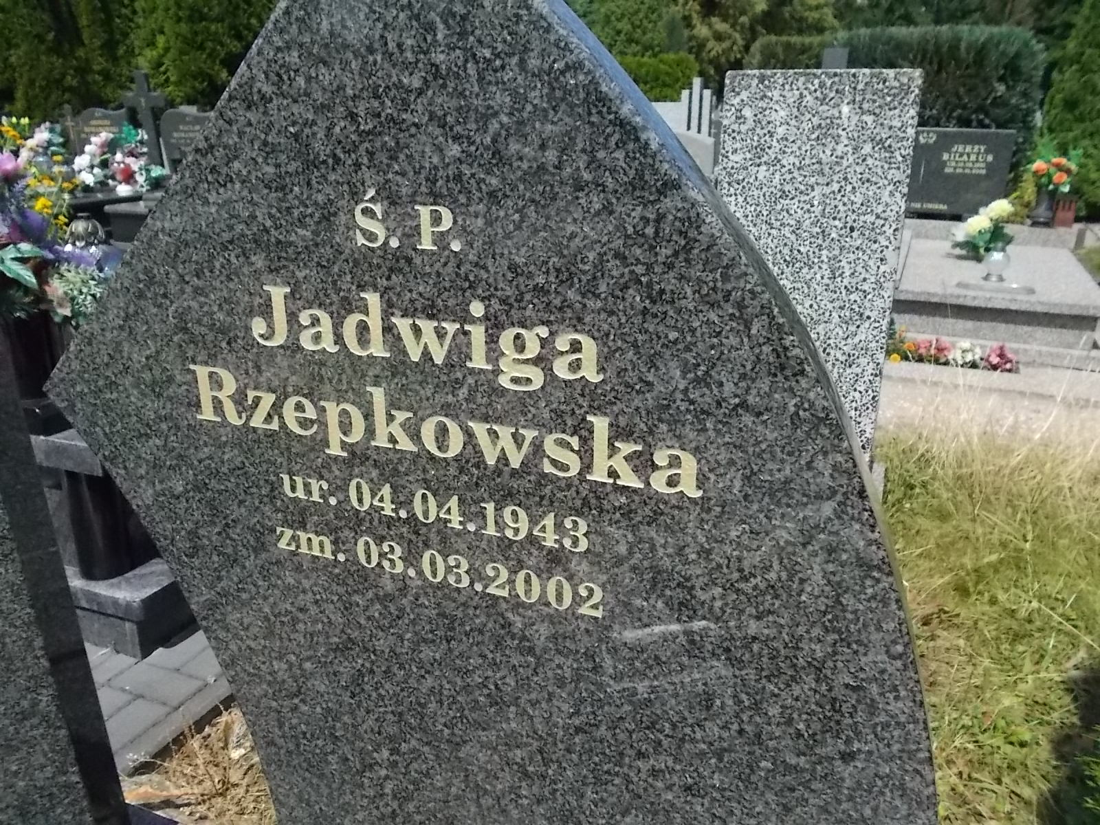 Jadwiga Rzepkowska 1943 Pabianice - Grobonet - Wyszukiwarka osób pochowanych