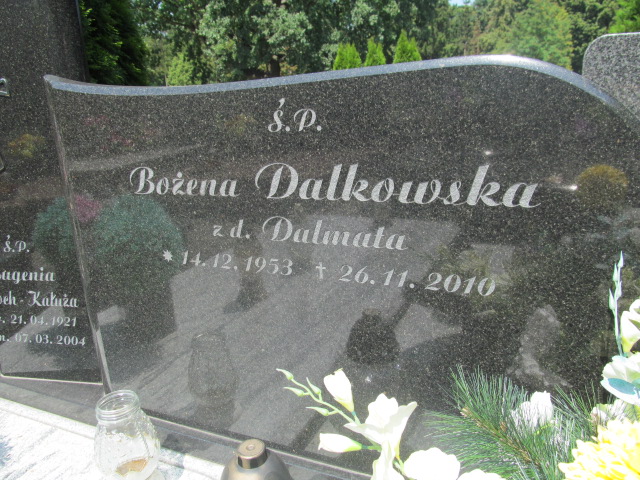 Bożena Urna Dalkowska 1953 Pabianice - Grobonet - Wyszukiwarka osób pochowanych