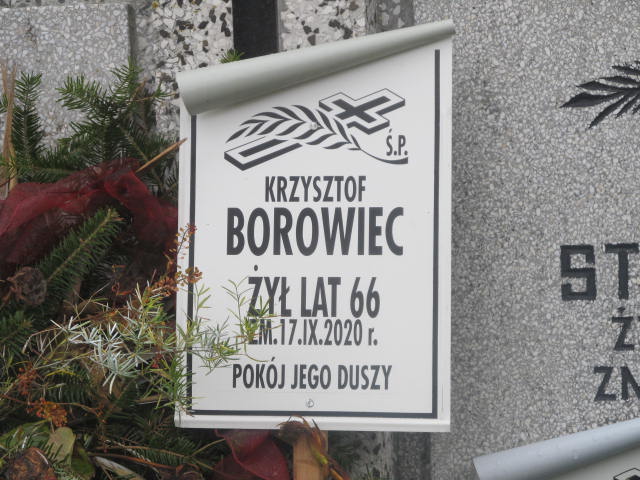 Krzysztof Borowiec 1953 Pabianice - Grobonet - Wyszukiwarka osób pochowanych