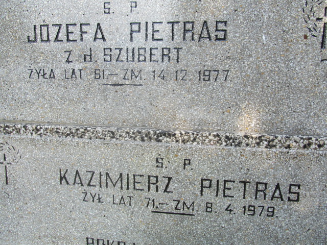 Józefa Pietras 1916 Pabianice - Grobonet - Wyszukiwarka osób pochowanych