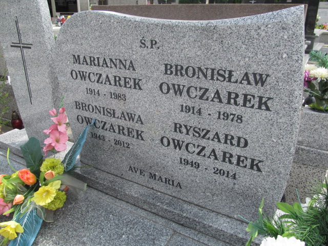 Bronisław Owczarek 1914 Pabianice - Grobonet - Wyszukiwarka osób pochowanych