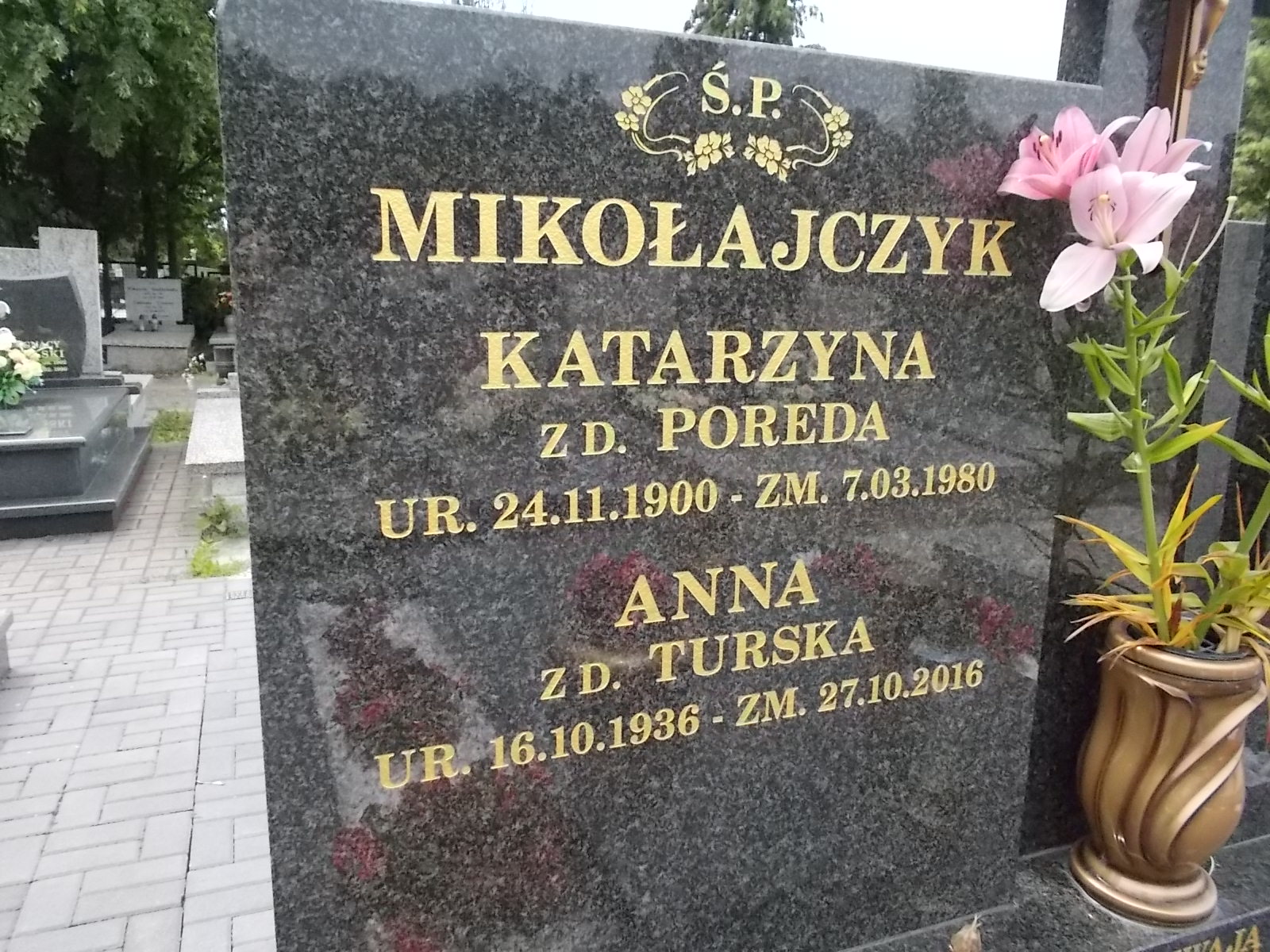 Anna Mikołajczyk 1936 Pabianice - Grobonet - Wyszukiwarka osób pochowanych